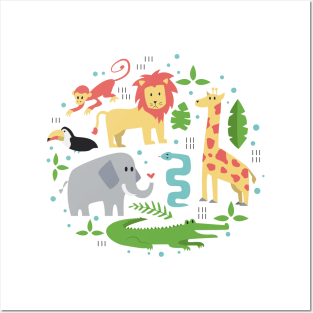 Jungle Animals Posters and Art